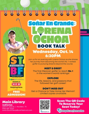 Soñar En Grande – Book Talk with Lorena Ochoa flyer